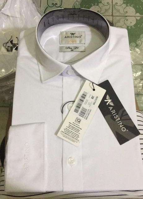 Áo sơ mi trắng dài tay ARISTINO trắng trơn lịch lãm als13708- slim | BigBuy360 - bigbuy360.vn