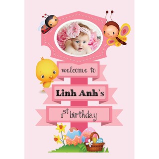 Chibi Sinh Nhật - Cây Welcome Trang Trí sinh nhật cho Bé