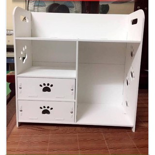 Kệ để đồ mỹ phẩm đa năng họa tiết chân chó