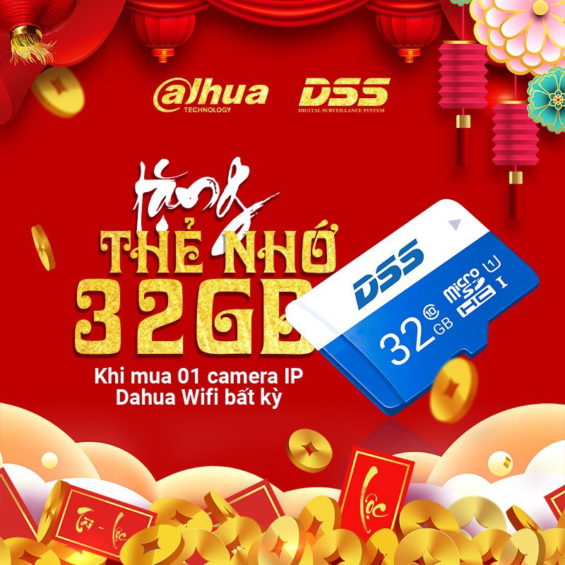 Thẻ nhớ SD camera chính hãng DSS Dahua 32Gb,64Gb,128GB Bảo hành 24 Tháng