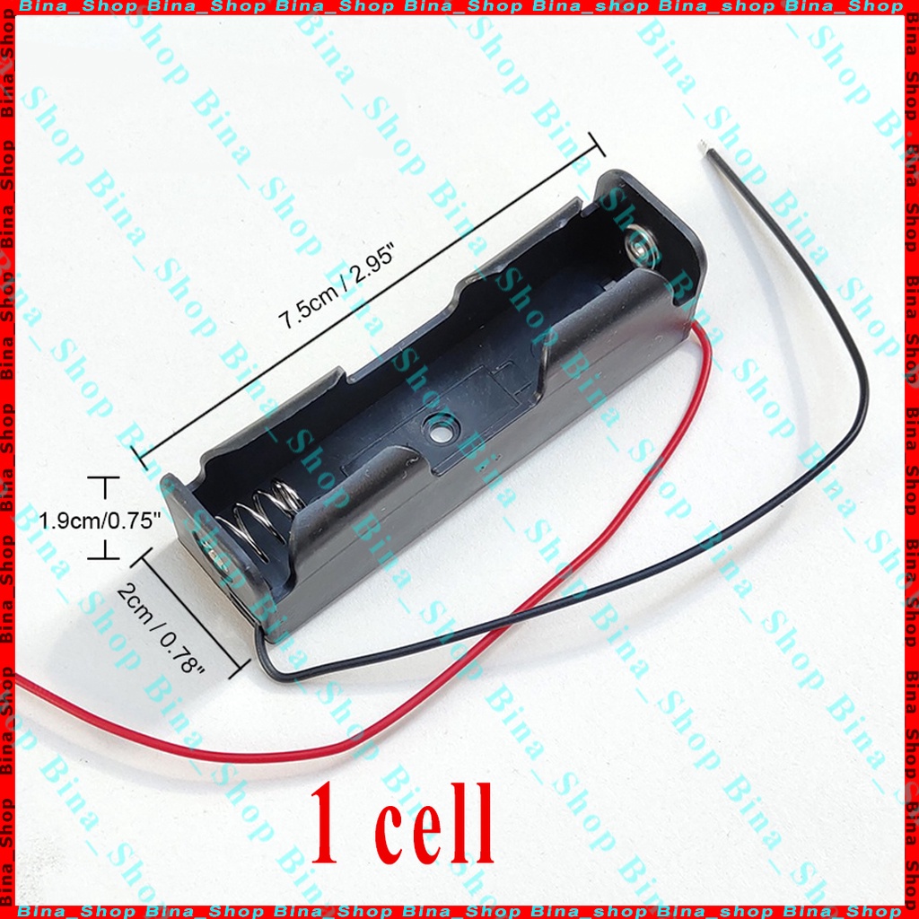 Đế gắn pin 18650 nối tiếp/song song có dây Đế lò xo 1cell/2cell/3cell/4cell lithium li-ion