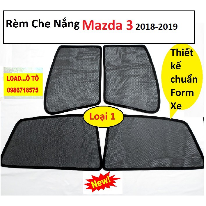 Rèm Che Nắng Mazda 3 2018-2019 Load Ô Tô Nam Châm Hít