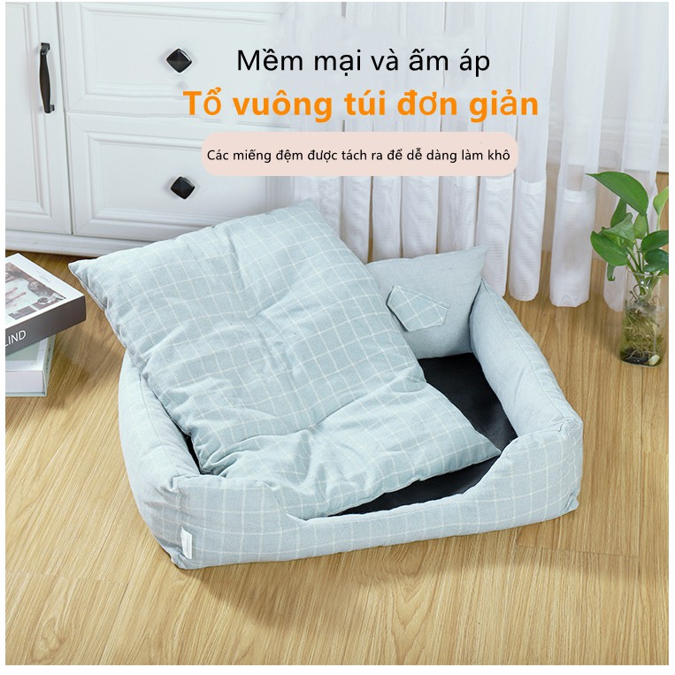 Giường ngủ cỡ lớn ấm áp cho thú cưng với 2 màu bắt mắt chất lượng cao