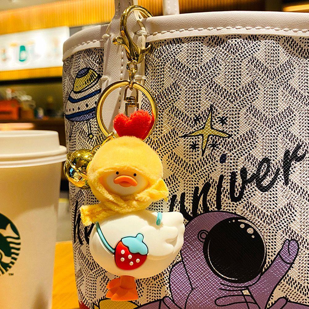 Móc Khóa Hình Vịt Nhồi Bông Dễ Thương