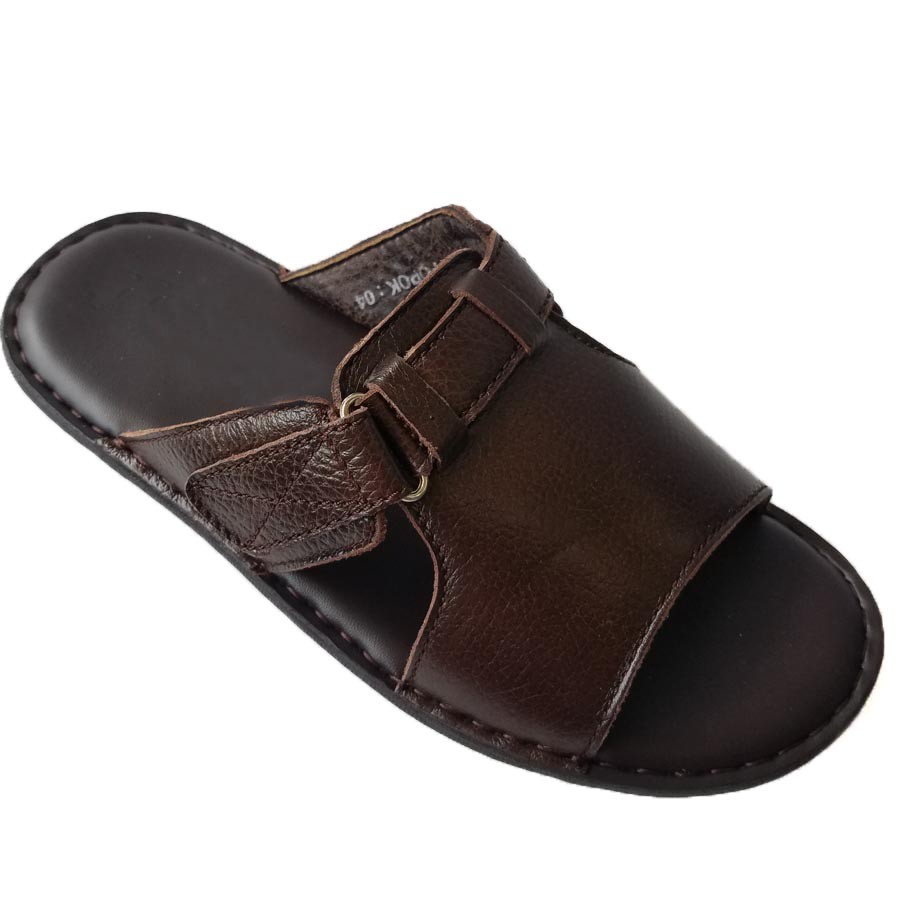 Dép Da Nam Da Bò, Dép Nam Quai Ngang Da Bò Thât Cao Cấp HKT Shop DNA867