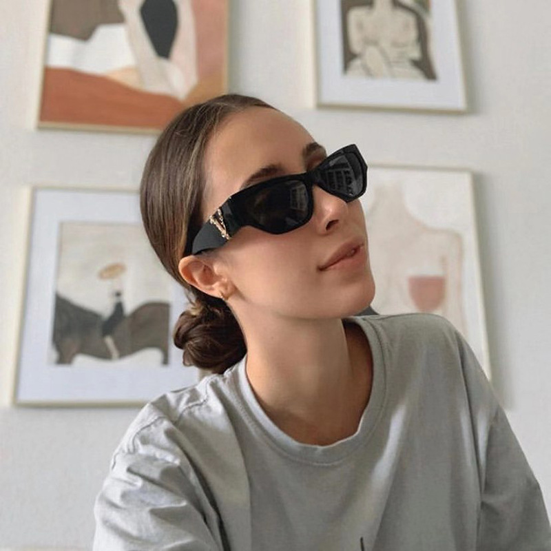 Kính Mát Nữ Gọng Mắt Mèo Phong Cách Châu Âu 2021