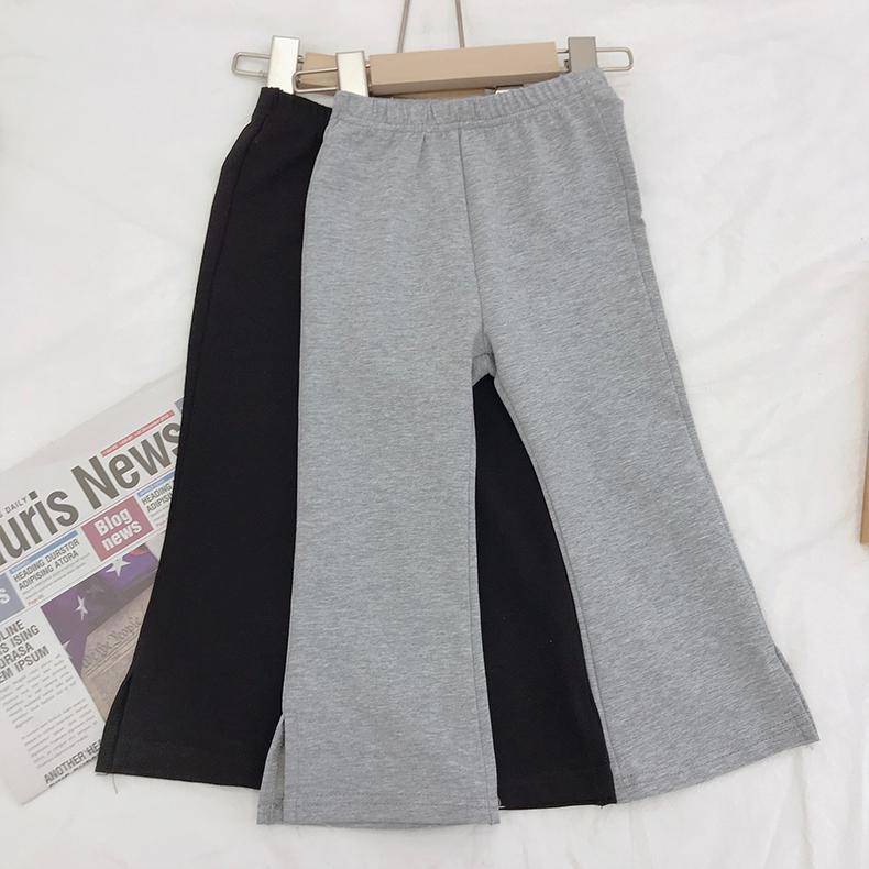 Quần Cotton Trơn Màu Ôm Dáng Ống Loe Thời Trang Nhật Hàn Mới 2022 Cho Bé Gái