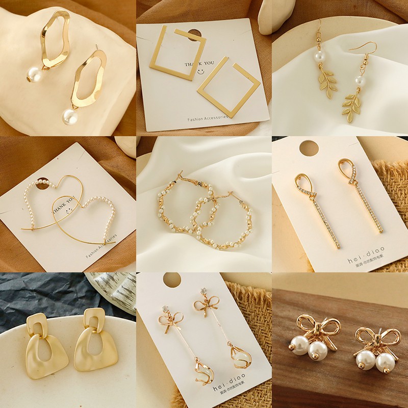 Khuyên tai mạ bạc 925 dáng dài thời trang cho nữ 2021