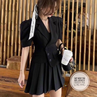 Set đầm dự tiệc bigsize sang chảnh size từ 55-90kg đi chơi dạo phố đều được - BZ014