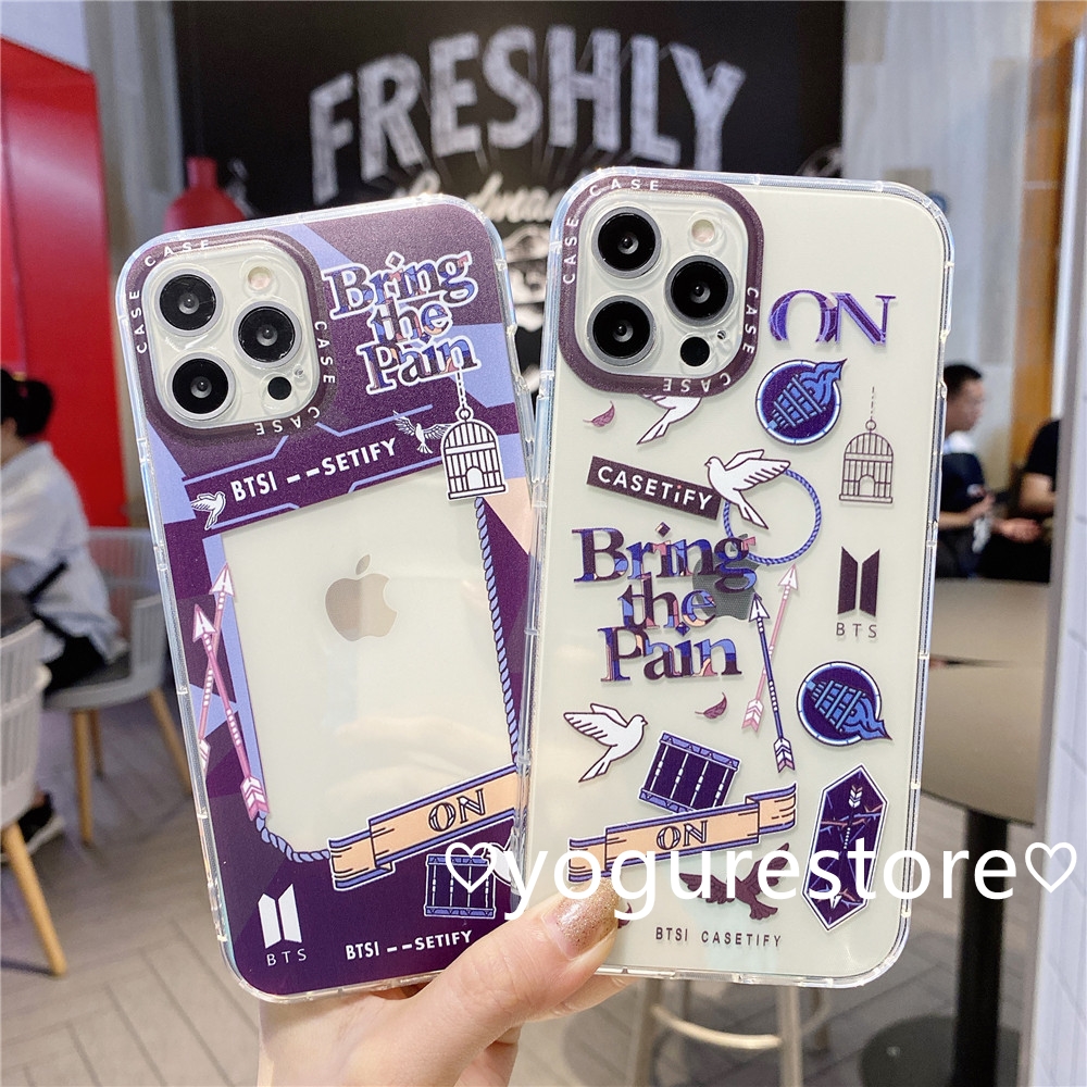 Fashion Style BTS Label Personality Transparent Protection Soft Phone Case Cover for Iphone 12 Mini 12 Pro Max 11 Pro Max X Xs Xr Xsmax 8 7 6 6S Plus Se 2020