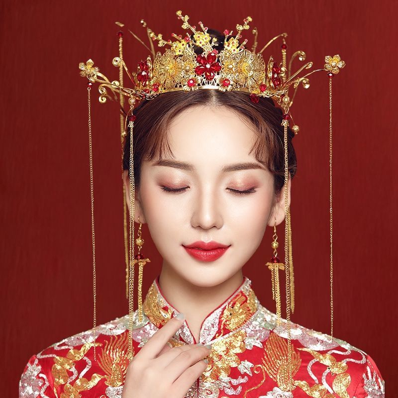 Vương Miện Cô Dâu Năm 2021 Đỏ Trung Hoa Cổ Đại Đơn Giản6.11