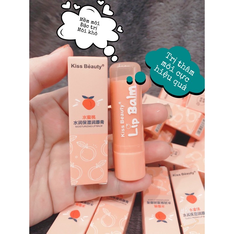 Son dưỡng môi trái đào kiss beauty