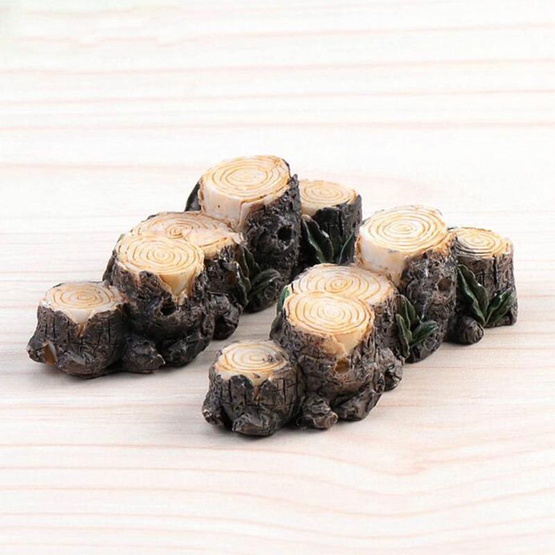 1 Cây Stump Thu Nhỏ Tượng Cổ Tích Vườn Hình Nhà Bánh Nhựa Thủ Công Đồ Chơi