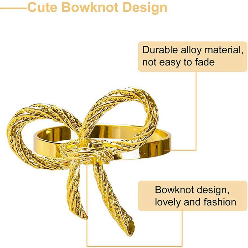 YIYU Vòng Nhẫn Khóa Khăn Ăn Họa Tiết Bướm Phong Cách Châu Âu Trang Trí Bàn Tiệc Cưới Giáng Sinh