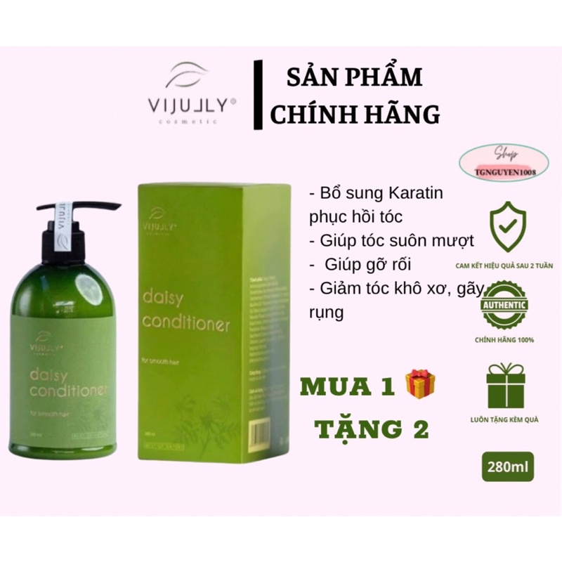 [ Freeship + Quà ] Dầu Xả Dừa Hoa Cúc Vijuly - Phục Hồi Tóc, Giảm Rối Khô Sơ