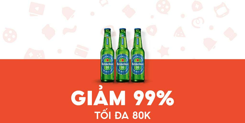 - California Fitness & Yoga - Giảm 80K Combo 03 chai Heineken 0.0%