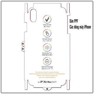 Miếng Dán PPF mặt Lưng 7 Màu Cầu vồng full các dòng từ 7 đến 13