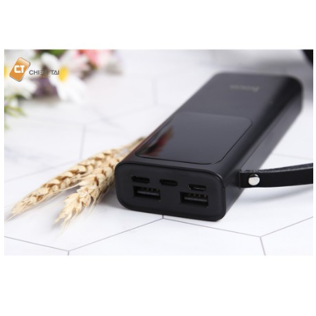 Sạc Dự Phòng 10000mAh Hoco J41 Mặt Kính Đen Hiển Thị  Phần Trăm Pin - Bảo Hành Chính Hãng