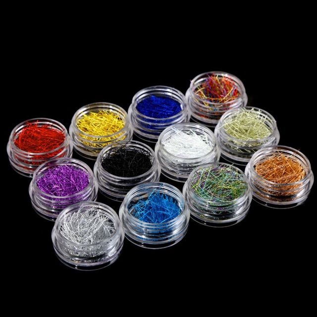 Nhũ set 12 ô ( sợi kim tuyến )