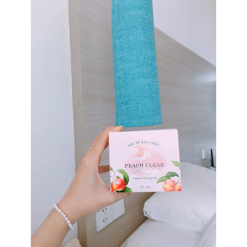 KEM TẨY BODY PEACH CLEAR TỪ HẠT ĐÀO NGHIỀN MỊN -NGỪA MỤN, THẢI ĐỘC, DƯỠNG TRẮNG- KHÔNG GÂY KHÔ DA HERSKIN PRINCESS WHITE