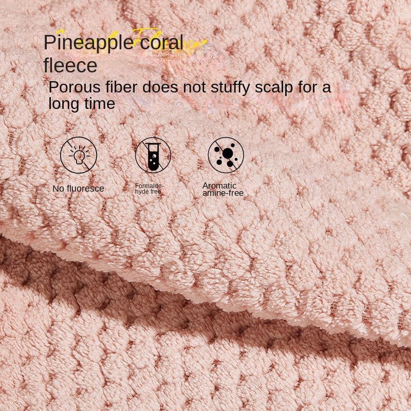 Ultra Khăn Quấn Tóc Bằng Lông Cừu San Hô Dày Thấm Hút Nước Nhanh Khô