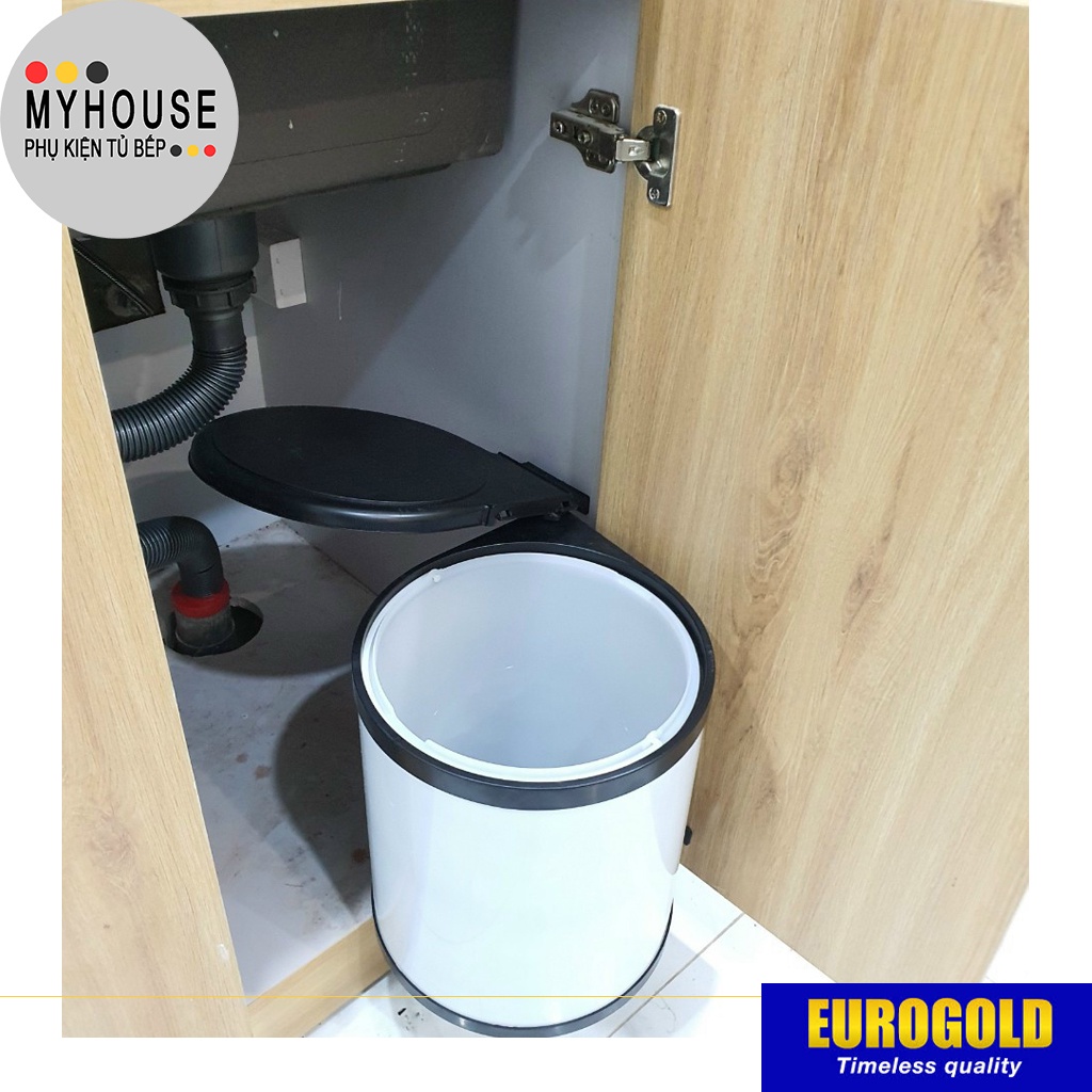 Thùng Rác Tròn Âm Tủ Để Dưới Chậu Rửa Bát - phụ kiện tủ bếp Eurogold