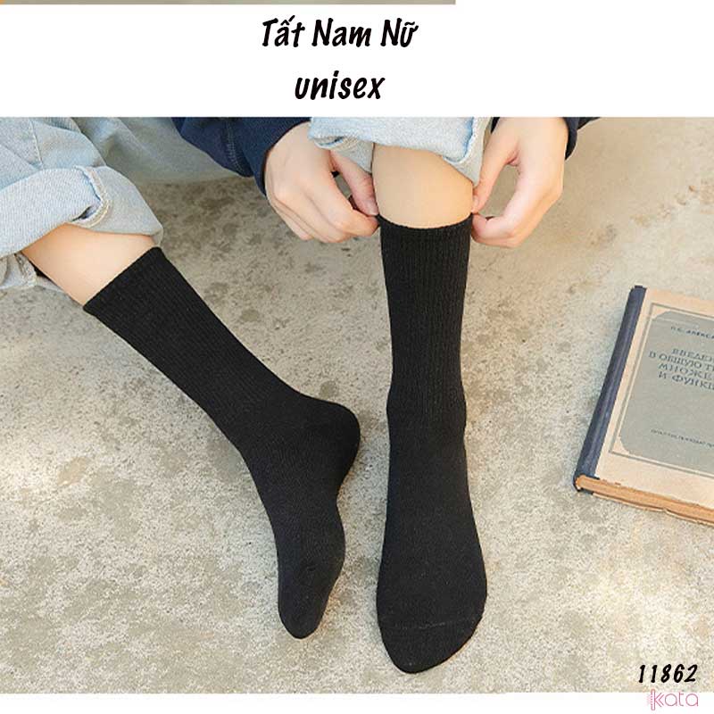 Tất vớ thể thao tất cổ trung unisex Nam Nữ 11862