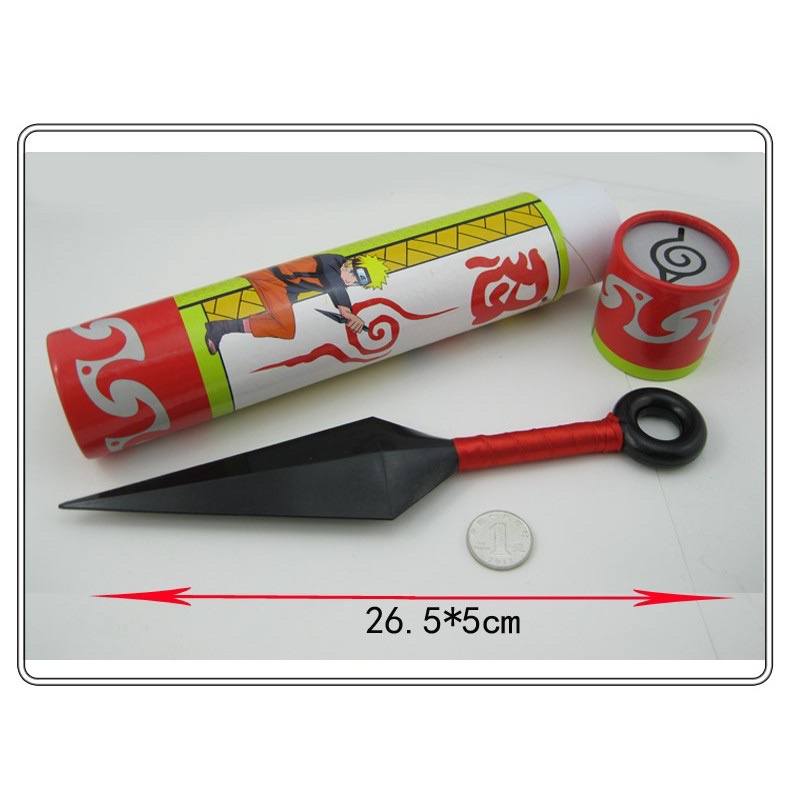Kunai Naruto hoá trang cosplay kim loại đỏ và trắng kèm hộp