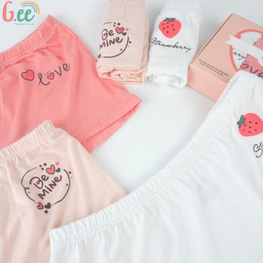 Quần chip bé gái, set 3 chip đùi sợi tre Gee siêu thấm hút, kháng khuẩn, an toàn dễ chịu cho bé.