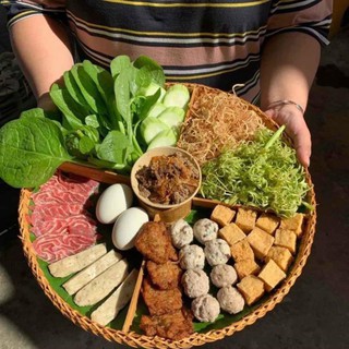 Mẹt tre có ngăn đựng đồ an, mẹt tre chia ngăn