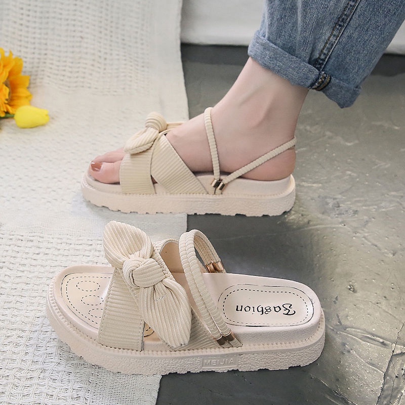 Sandal Đế Phẳng Hai Quai Phong Cách Thời Trang Mới 2023 Dành Cho Nữ