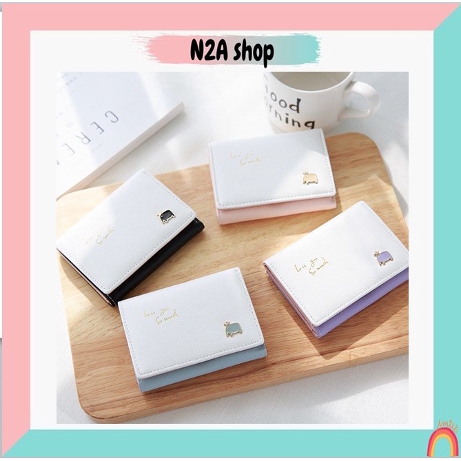 [Mã 254FASHIONSALE giảm 12% đơn 99K] Ví nữ mini (có sẵn + freeship) Ví ngắn hình con VOI 3 màu N2a shop