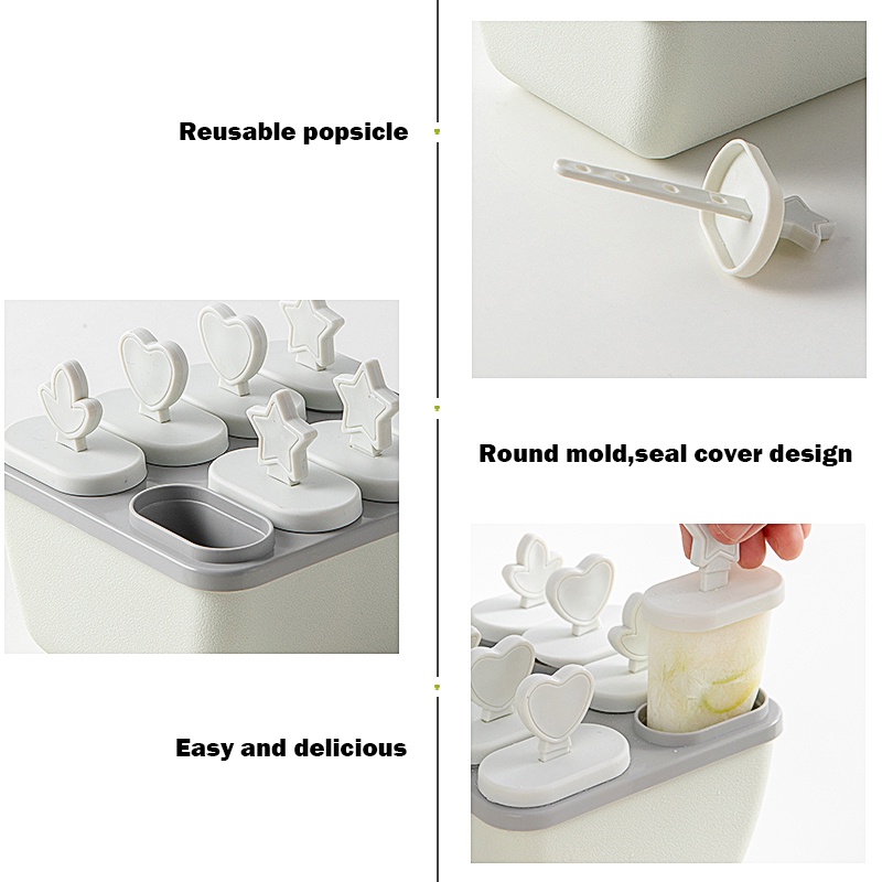 Khuôn Làm Kem Que Có Thể Tái Sử Dụng Tiện Lợi
