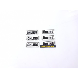2 tem dán phuộc sau xe máy ohlins