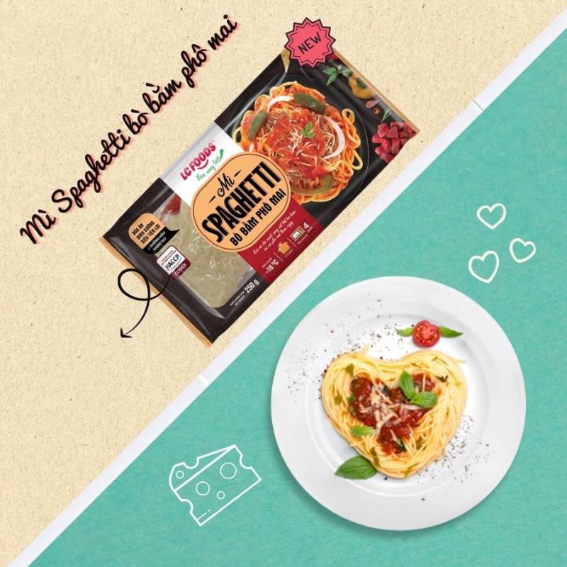 Mì spaghetti sốt bò bằm phô mai LC 270g