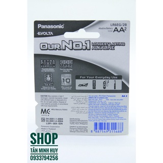 COMBO 5 Vỉ Pin AA panasonic Evolta-LR6EG/2B (vỉ 2 viên)
