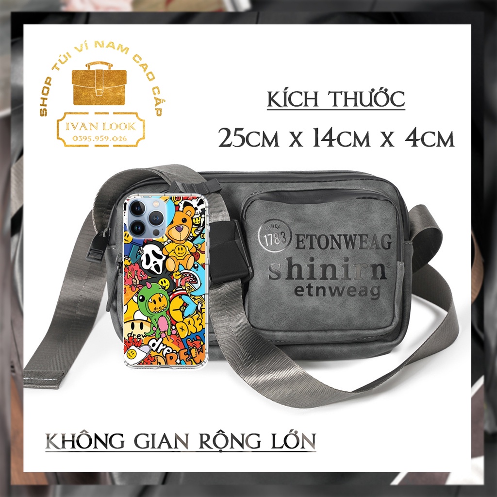 Túi Đeo Chéo Nam ETON WEAG Phong Cách Nhật Bản - Chất Liệu Da PU Cao Cấp - Kiểu Dáng Thời Trang