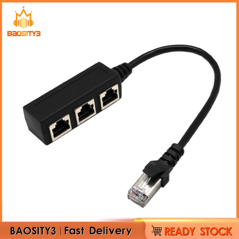 Bộ Chia Cổng Rj45 Y 1 Sang 3 Cổng Cho Cat 5 / Cat 6 Lan Ethernet Plug | BigBuy360 - bigbuy360.vn