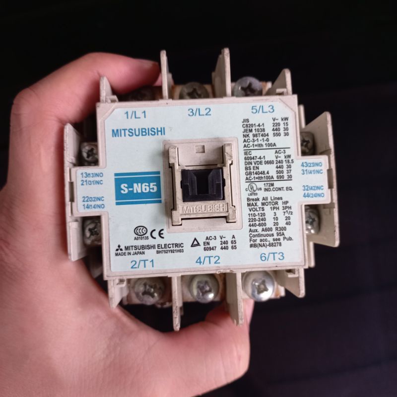 Khởi động từ 65A bãi nhật,contactor cũ
