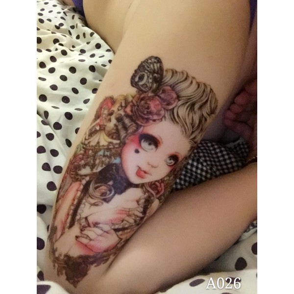[ SIÊU GIẢM GIÁ TATTOO NAM ] Hình xăm dán tatoo Cô Gái - miếng dán hình xăm đẹp dành cho nam