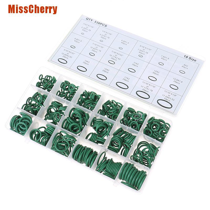 Set 530 Vòng Đệm Cao Su Chữ O-Ring R134A Chuyên Dụng Sửa Chữa Máy Điều Hòa Xe Hơi