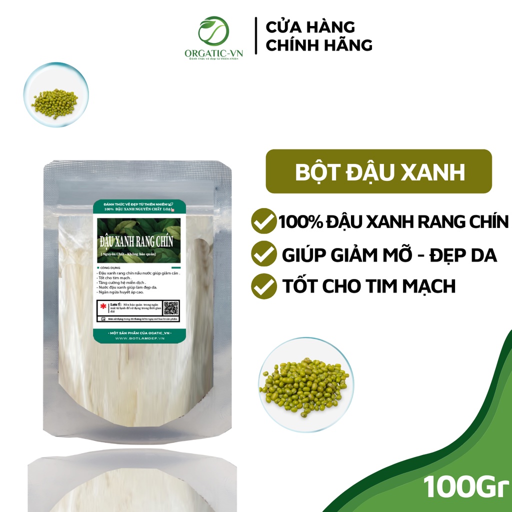 Bột đậu xanh nguyên chất rang thơm