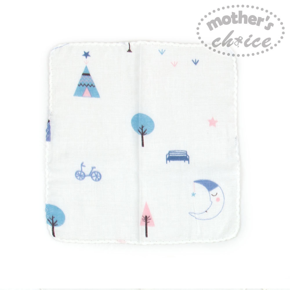 Bộ 6 khăn mặt khăn xô mềm mại cho bé sơ sinh 25x25cm Mother’s Choice – 100% cotton tinh khiết, hai lớp IT3689A