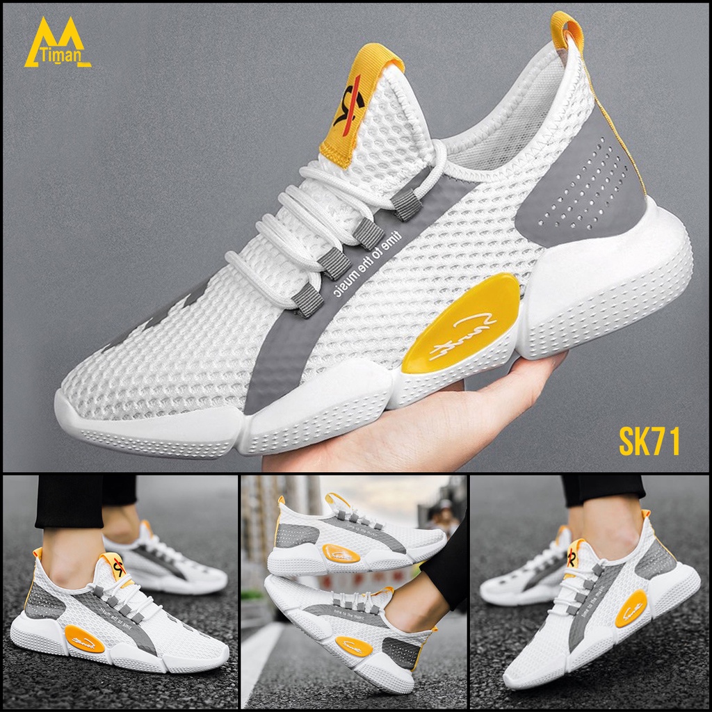 Giày thể thao nam sneaker TIMAN SK71 đế êm vải thoáng khí bảo hành 1 năm