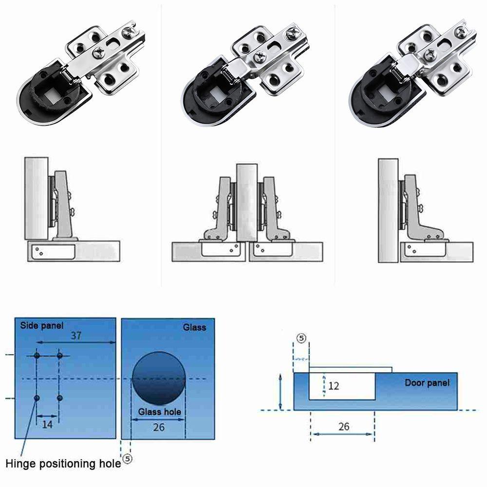 2 Bản Lề Cửa Kính Nội Thất Chất Lượng Cao