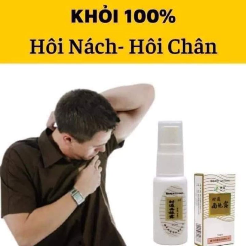 Xịt hôi nách hôi chân nội Trung cam kết khỏi 100%