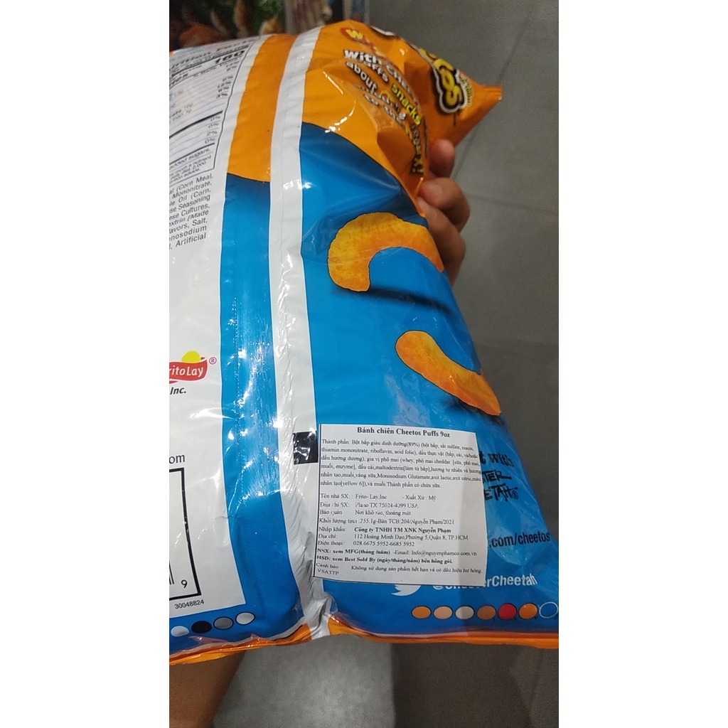 Bánh Snack Cheetos Puff Jumbo gói 255.1g