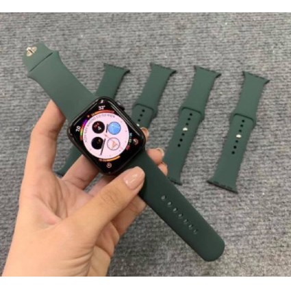 Dây cao su màu Blue Green mới cho đồng hồ thông minh 38,40,41,42,44,45mm
