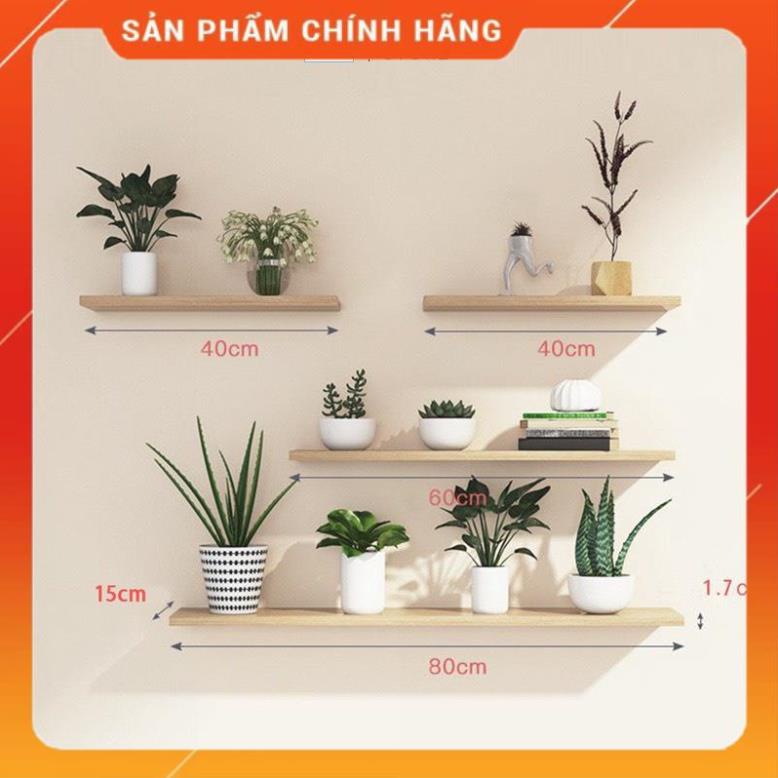 Thanh ngang kệ gỗ treo tường giá xuất xưởng giá 1 thanh tặng kèm vít âm tường