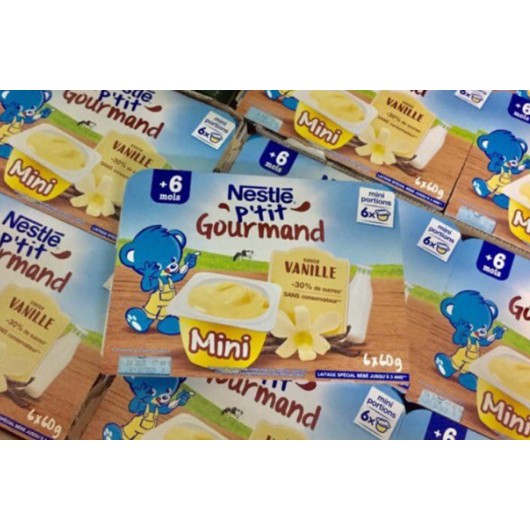 Váng Sữa Nestle Pháp Vị Vani 6m+ Lốc 6 hũ